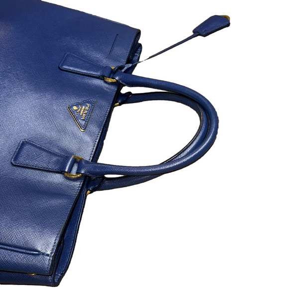 Prada Blue Saffiano Leather Lux Tote - Picture 8 of 10
